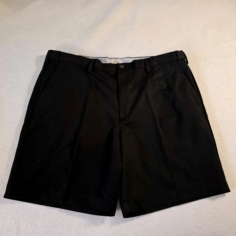 Croft & Barrow Mens Black Quick Dry Flat Front Shorts Size 44 NWT